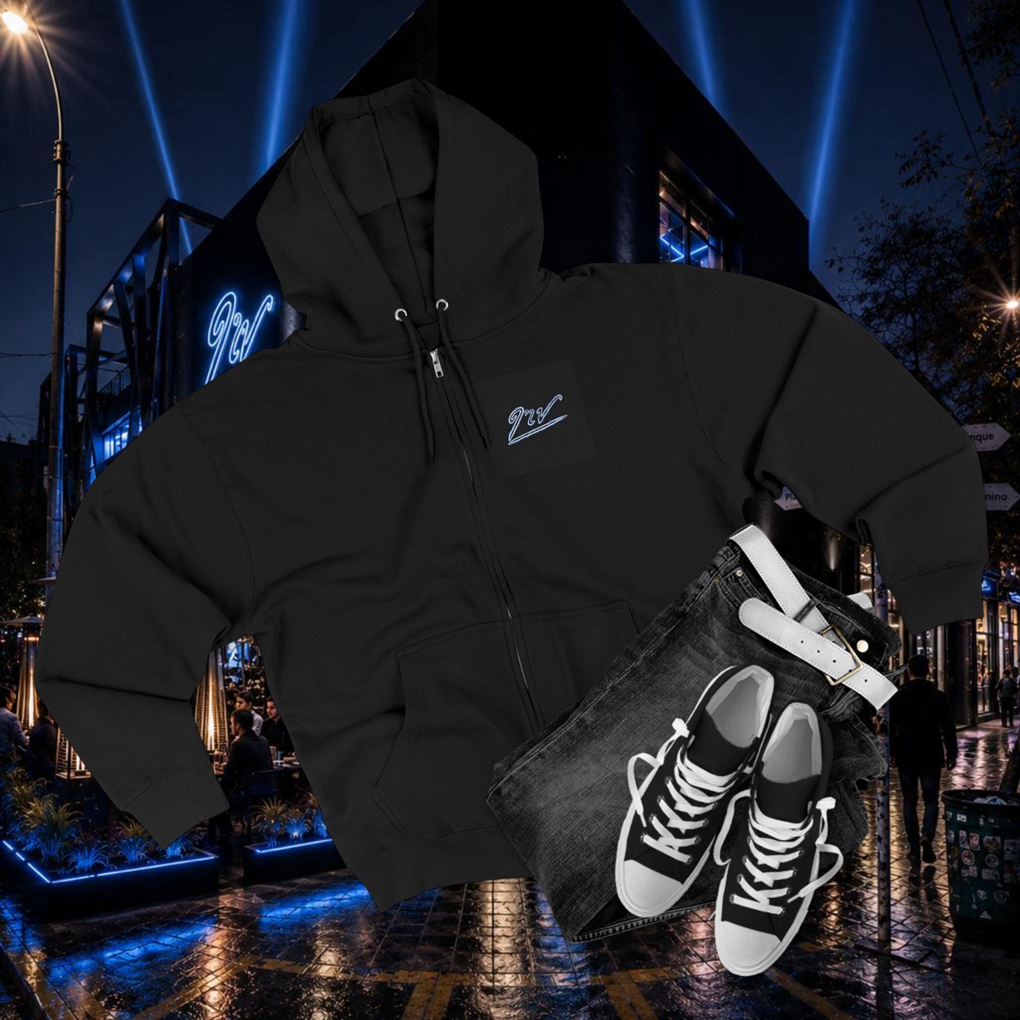 DTF ZIP HOODIE - #NAVE