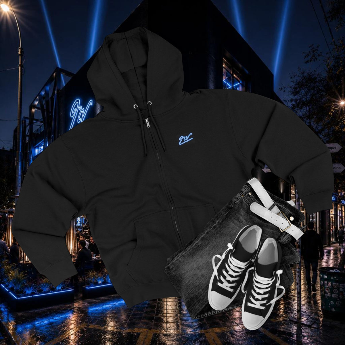 DTF ZIP HOODIE - #PURE - #NAVE