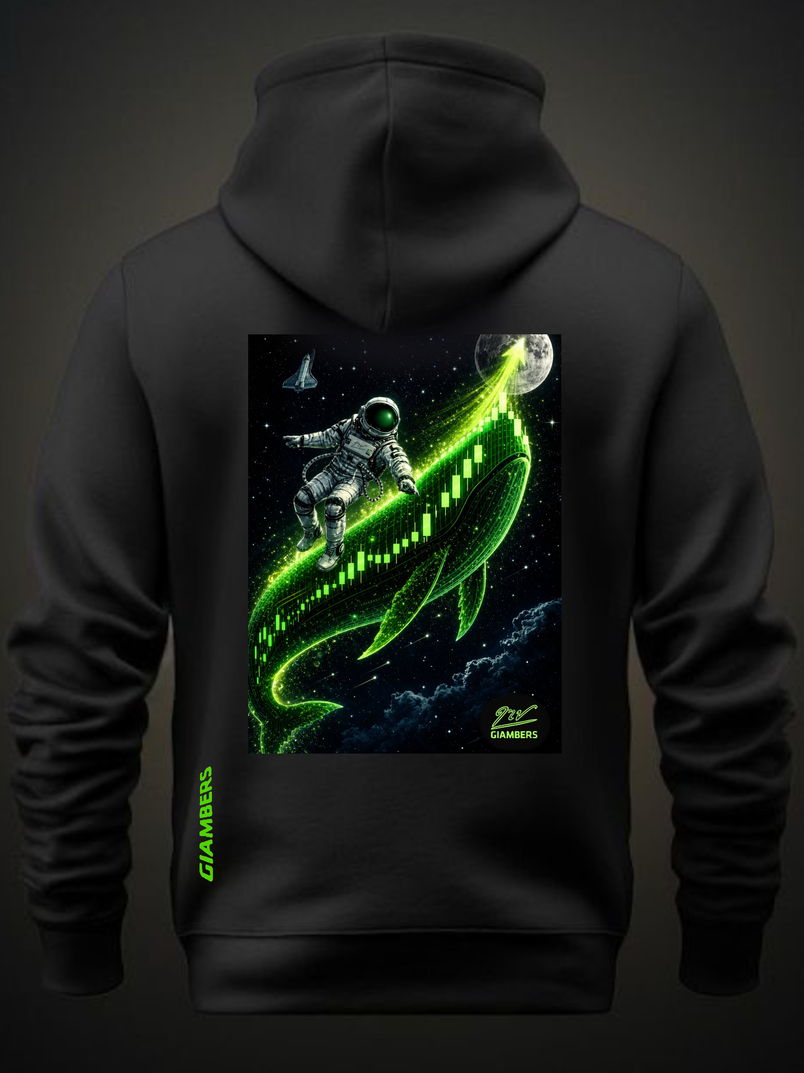 · DTF BLACK HOODIE - #ASTRONAUTA