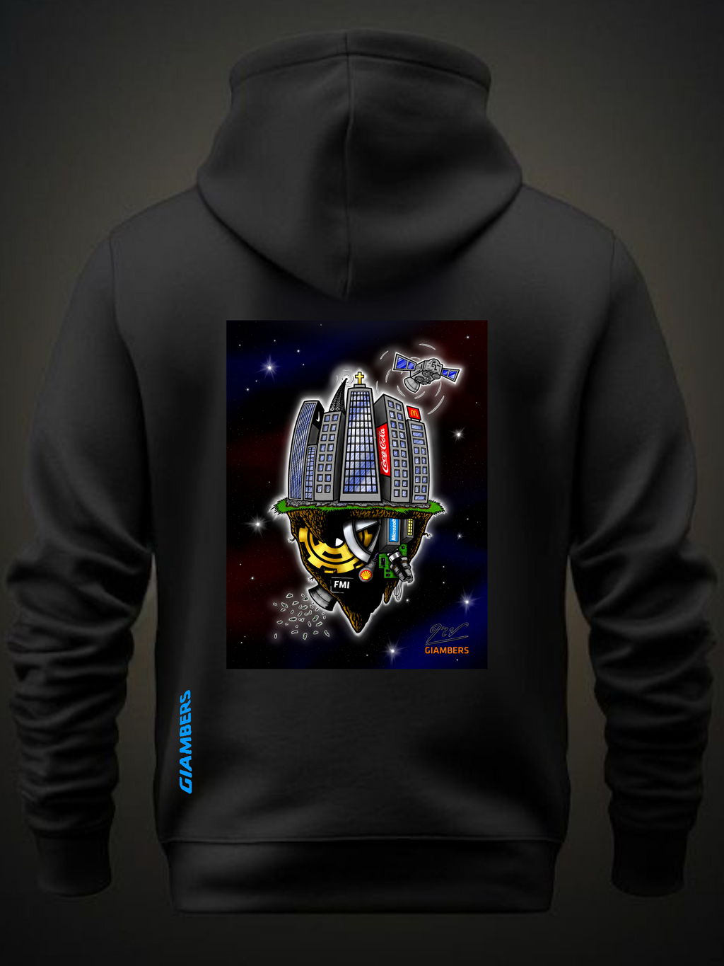 · DTF BLACK HOODIE - #BABILONIA