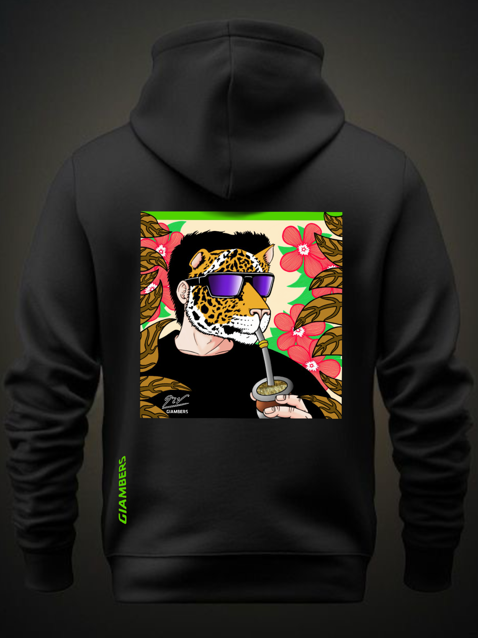 · DTF BLACK HOODIE - #YAGUARETÉ
