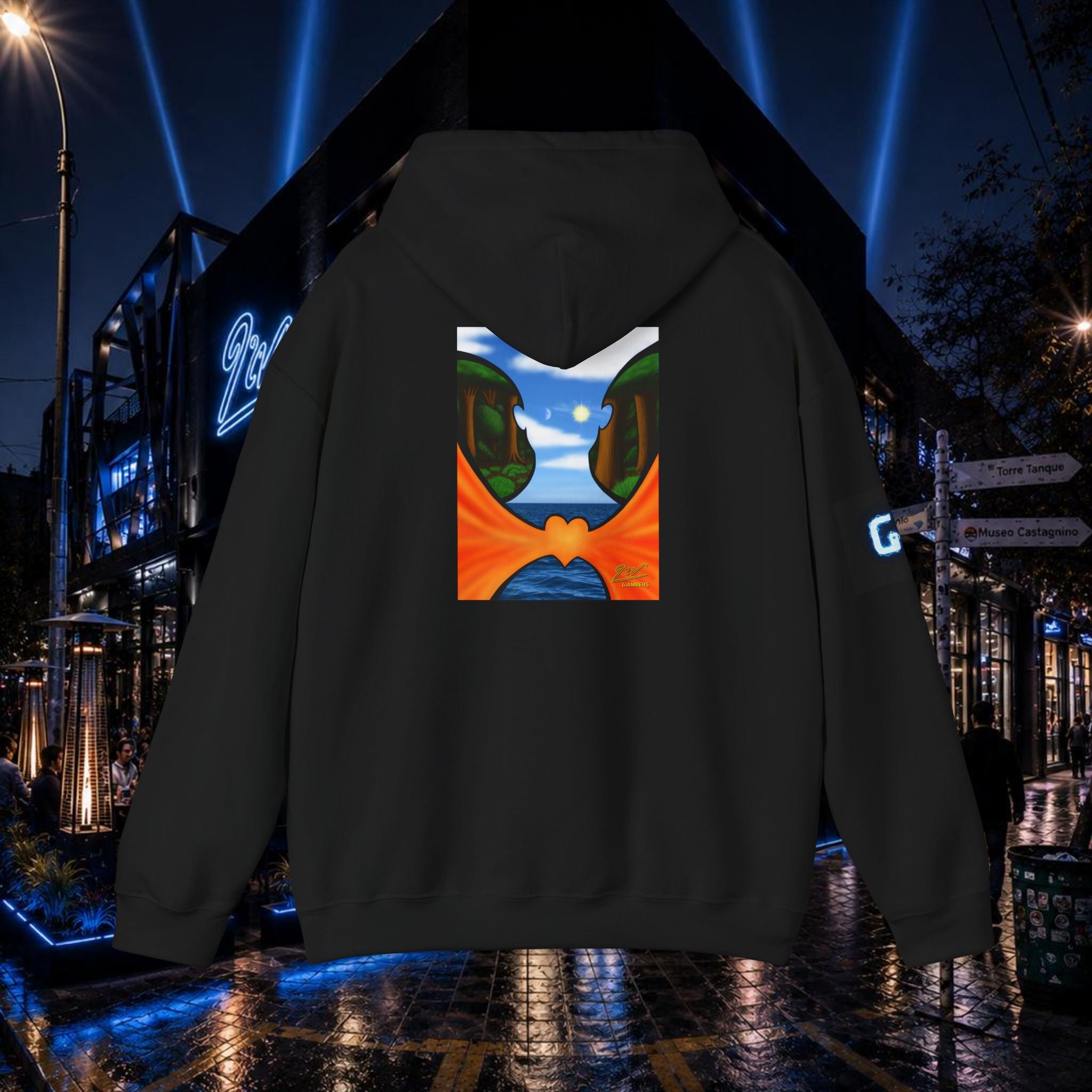 DTF BLACK HOODIE - #PURE - #LATTICE