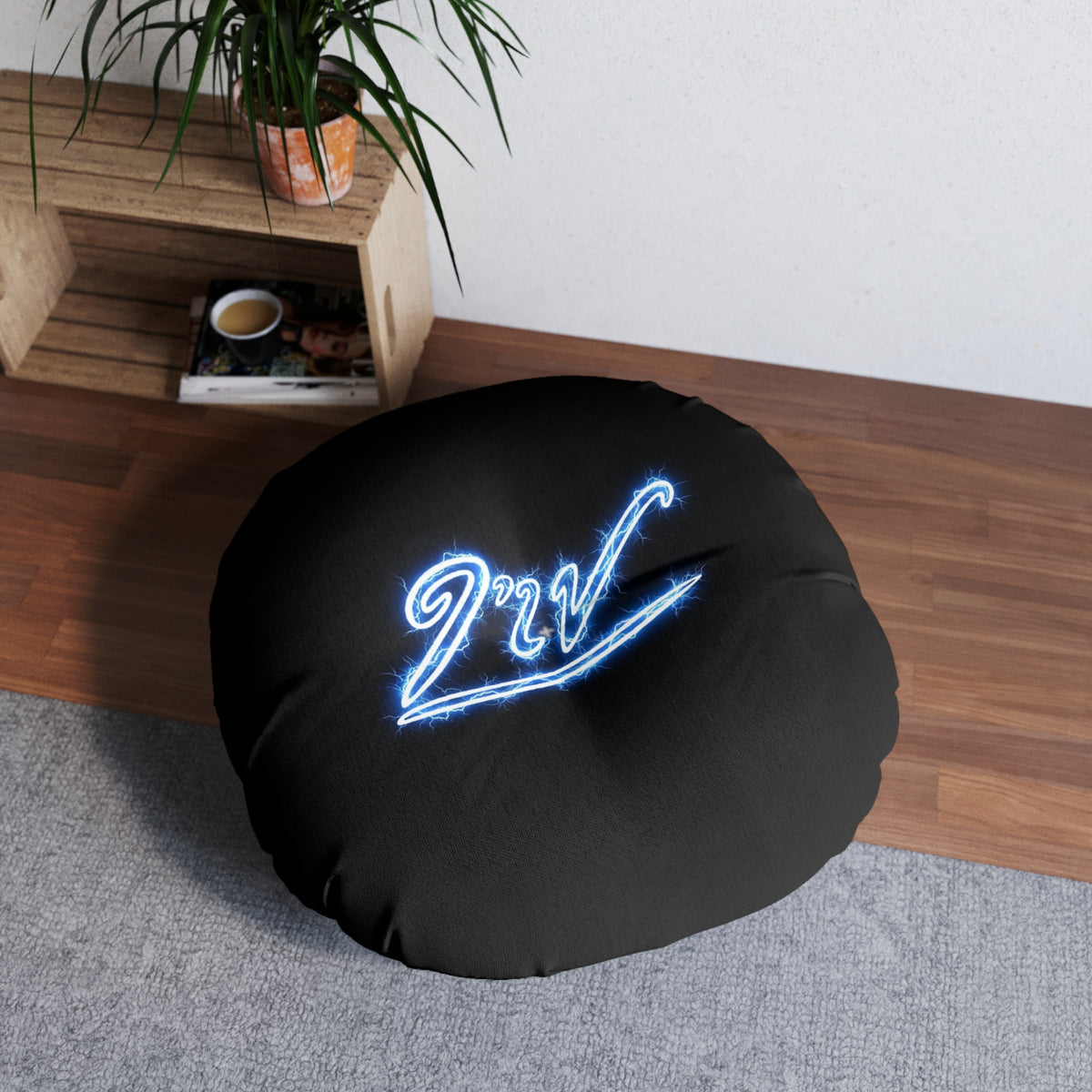 ROUND TUFTED FLOOR PILLOW - #PURE - #GIAMBERS