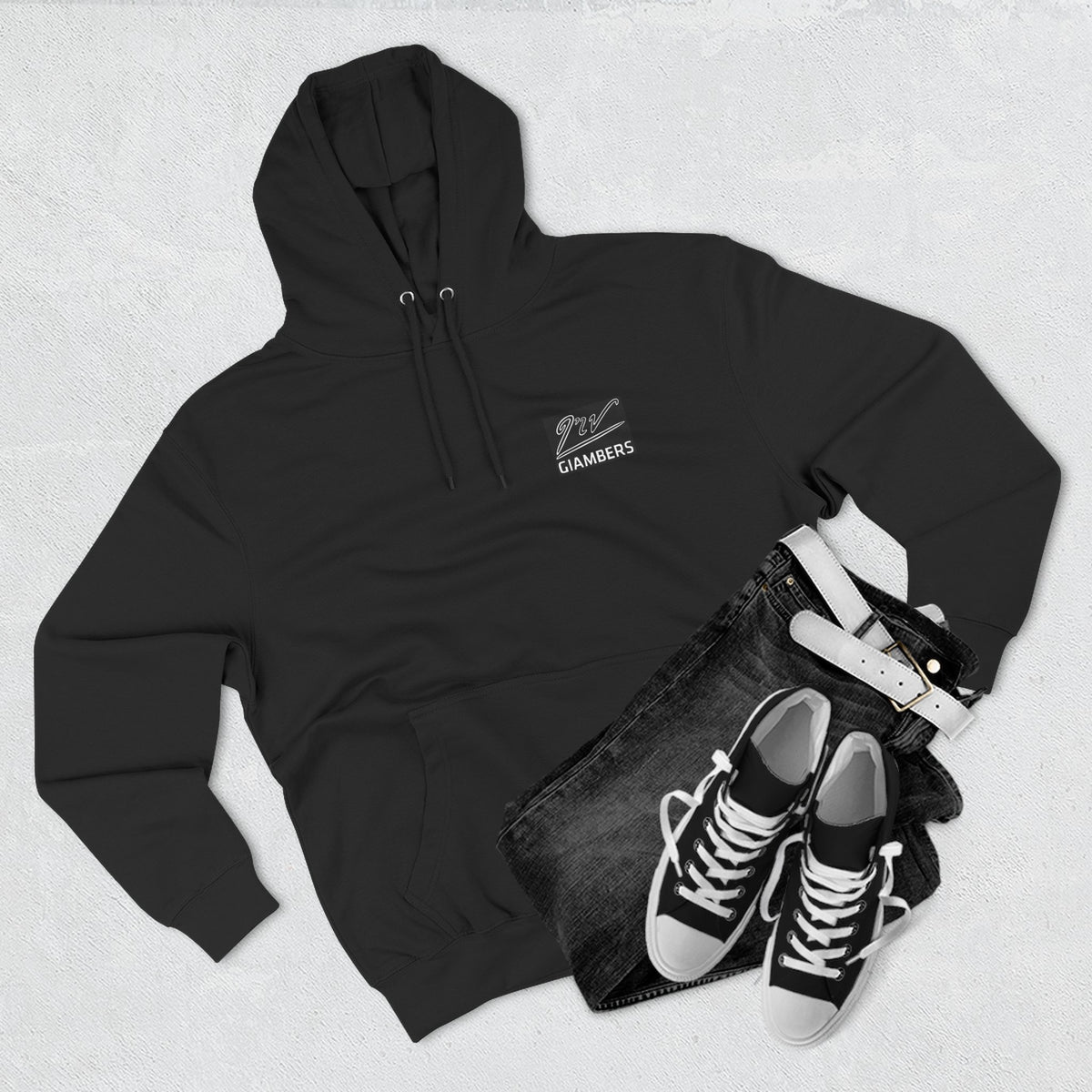 CLASSIC BLACK HOODIE - #CORE - #GIAMBERS