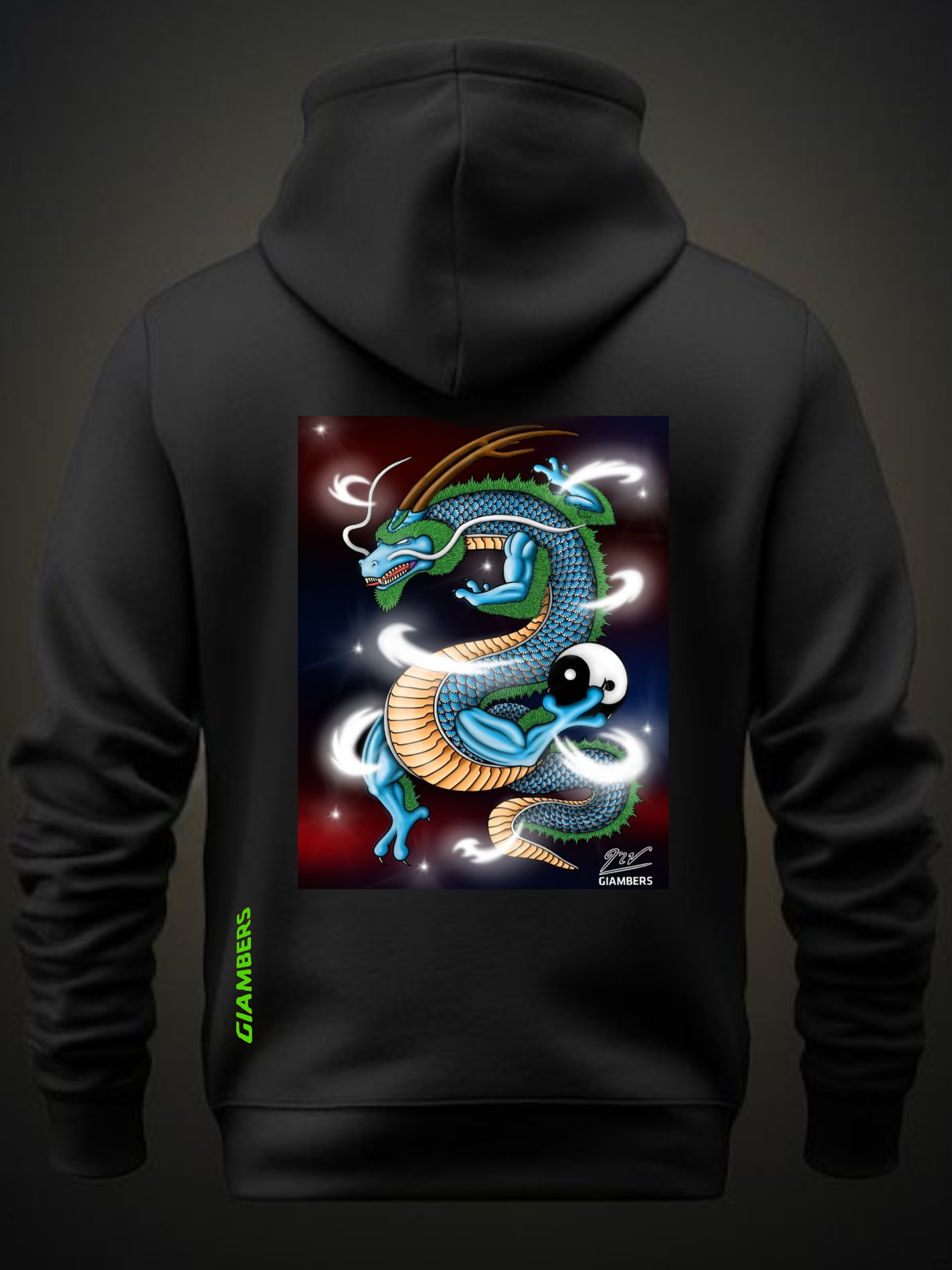 · DTF BLACK HOODIE - #RYUJÍN