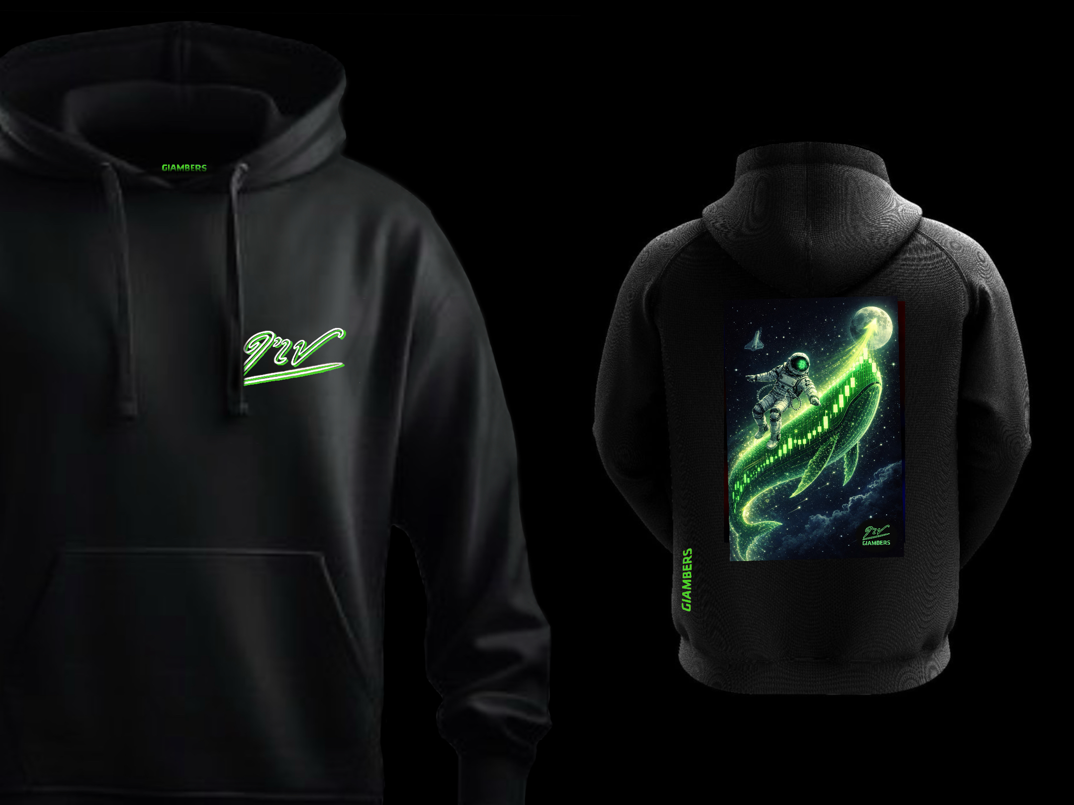 · DTF BLACK HOODIE - #ASTRONAUTA