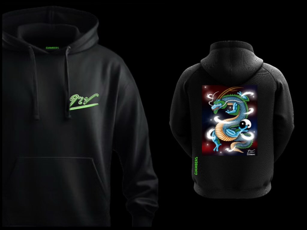 · DTF BLACK HOODIE - #RYUJÍN